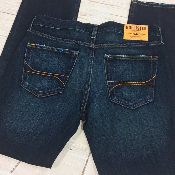 Hollister ~ Destroy Button Fly Straight Leg Jeans - Picture 7 of 12